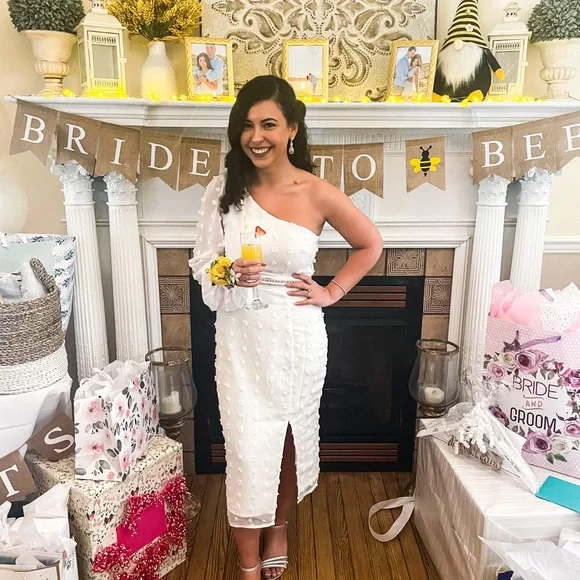 Jaus | Dresses | White Bridal Shower Dress | Poshmark